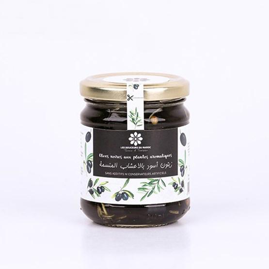 Olives noires aux plantes aromatiques - 180g