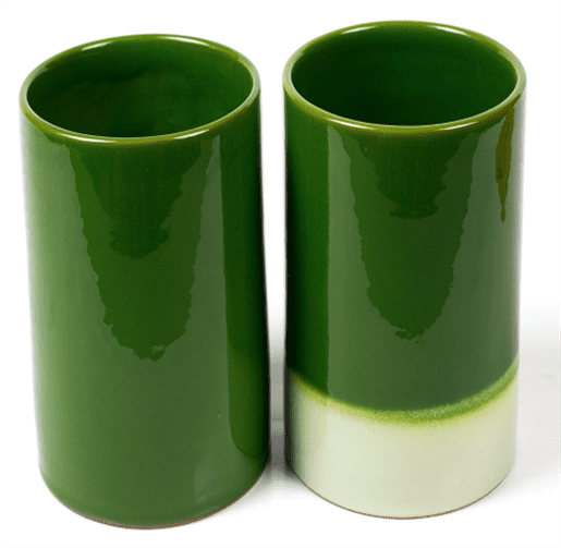 Pot de jardin-vert olive et vert phenix -Ø12 H15