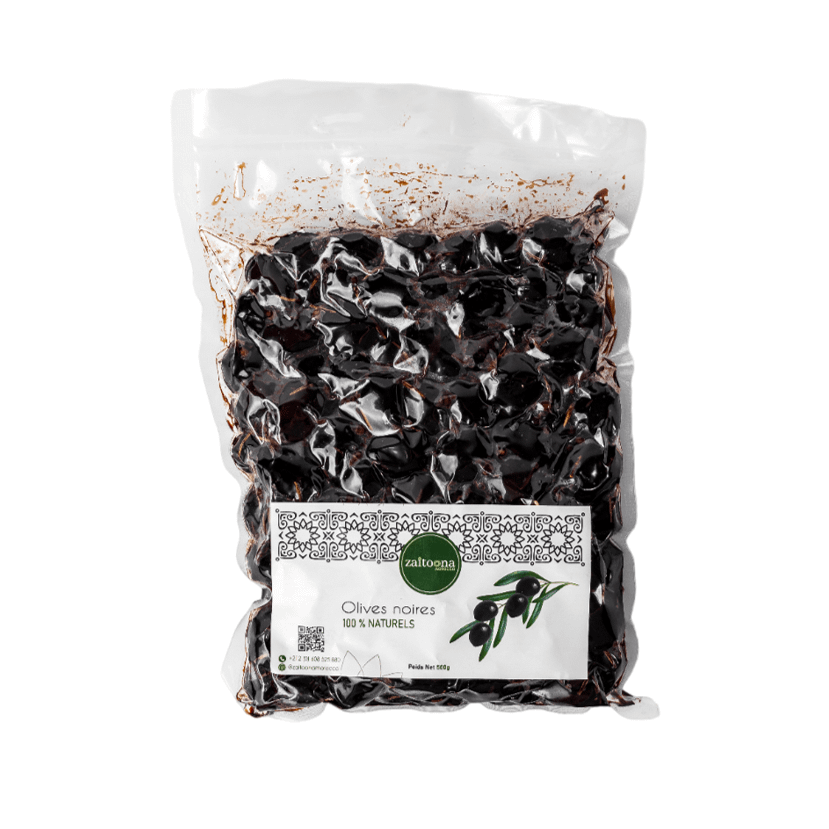 Olives noires épicées - 500g