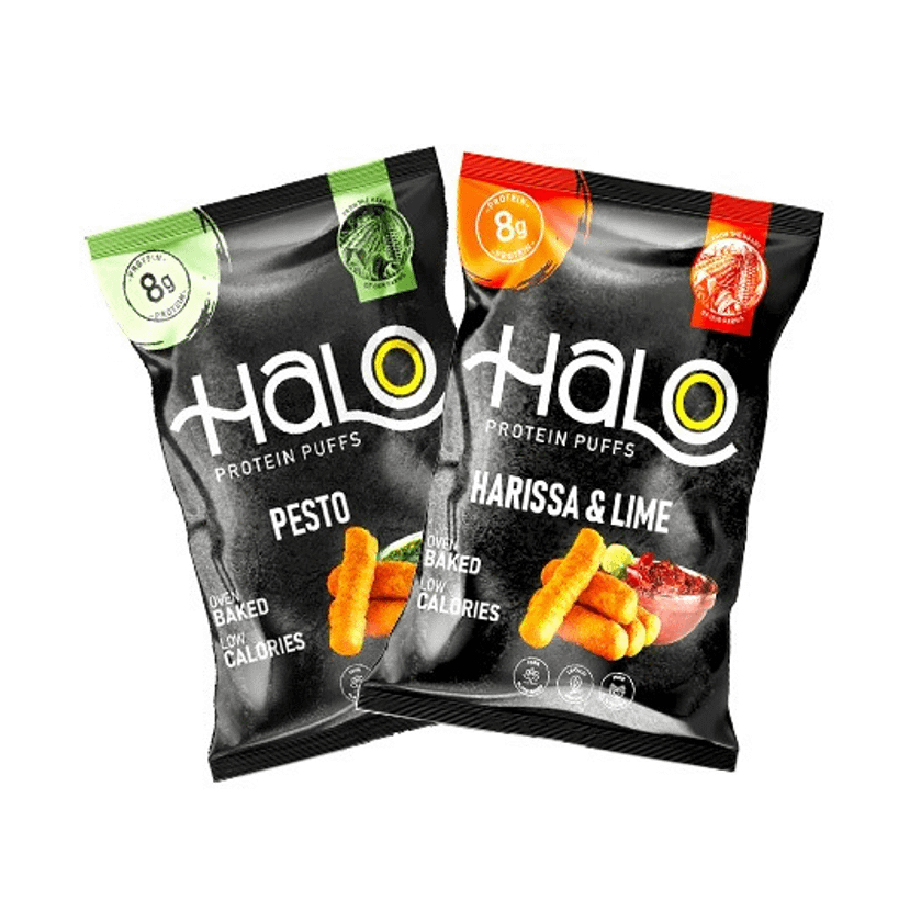 Pack Halo Protein puffs  ( Pesto / Harissa & Lime )