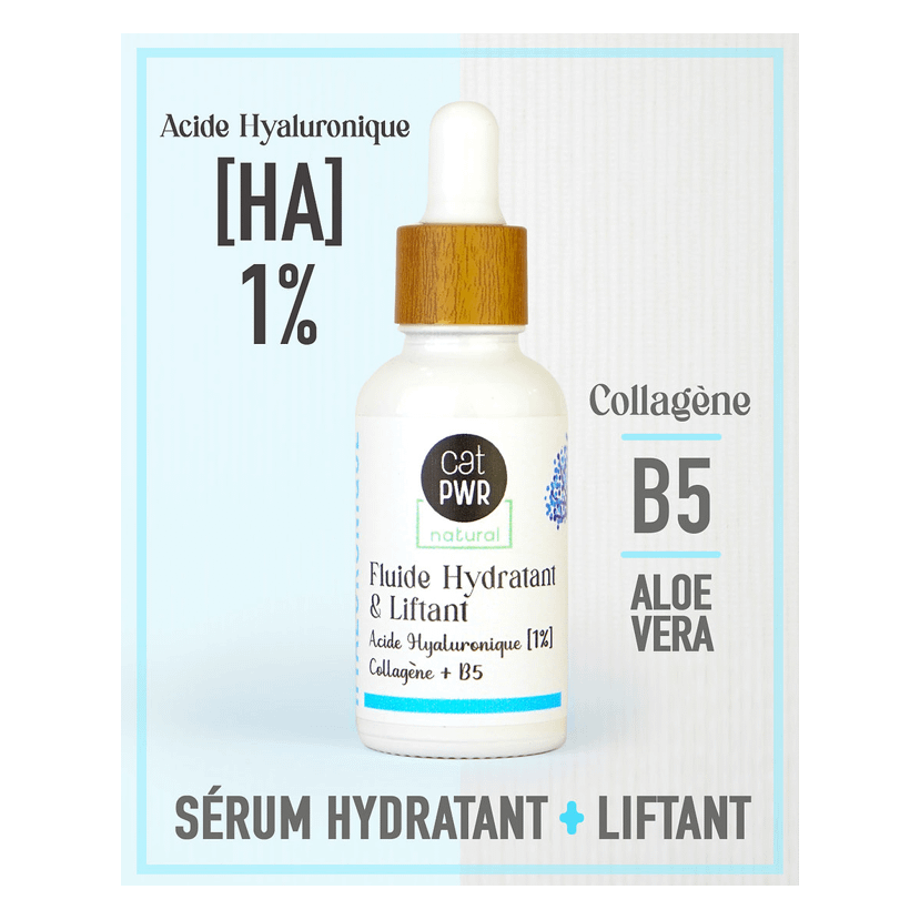 Fluide HYDRATANT & LIFTANT Sérum de Jour à l'Acide HYALURONIQUE [1%] - 30 ml