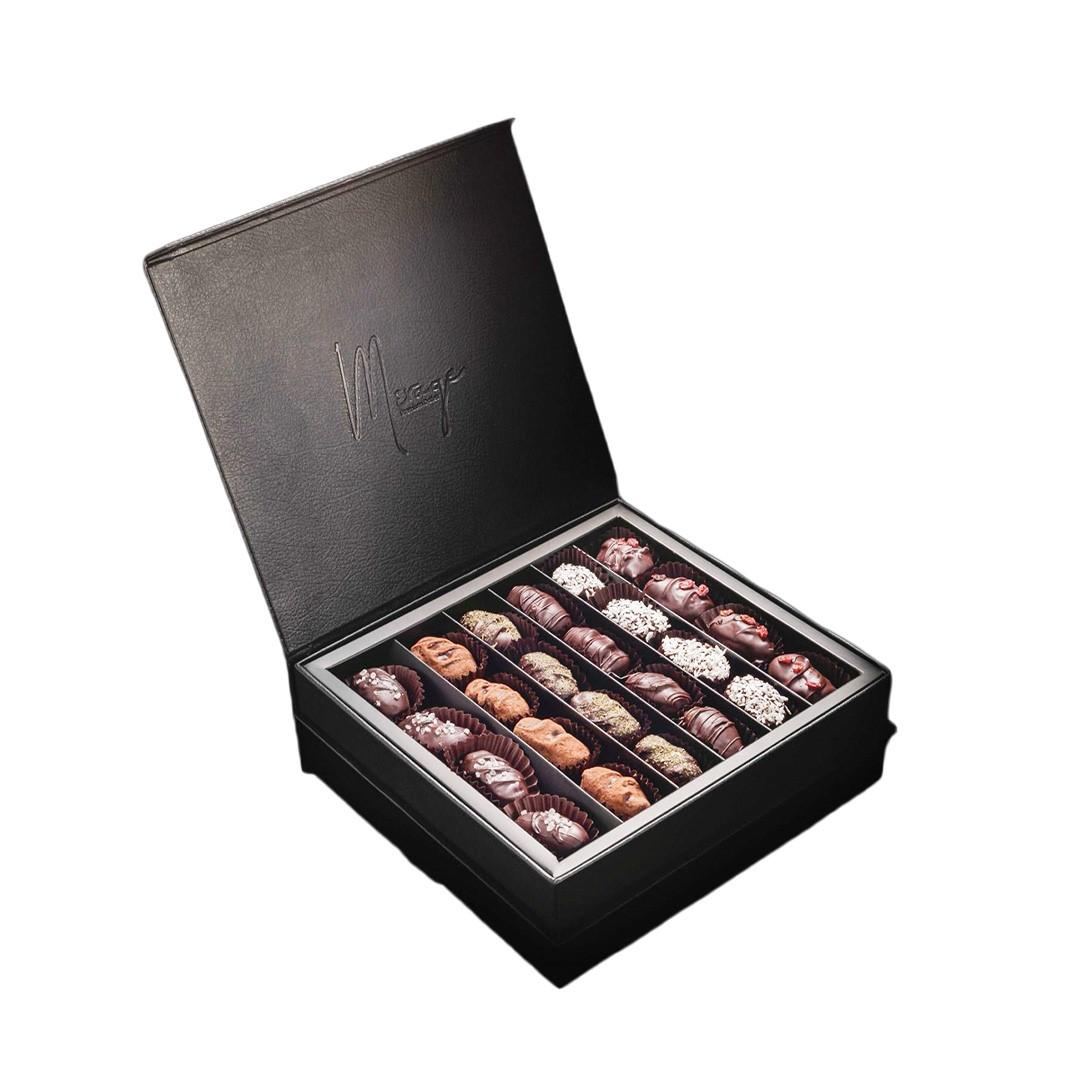 Collection variété - dattes enrobées au chocolat belge - 24 Pieces